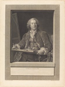 Carle Vanloo tekijältä Ignaz Sebastian Klauber after Pierre Le Sueur