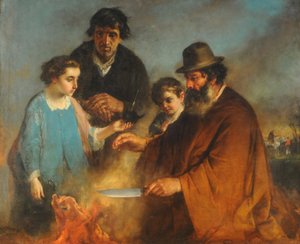 The Roast, n. 1871 (öljy kankaalle) tekijältä Ignazio Manzoni