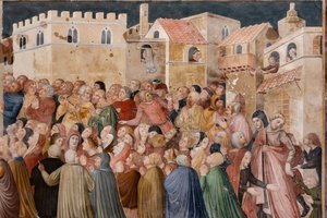Yksityiskohta freskoista tekijältä Ilario and others Ugolino di Prete