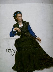 LADY LEIKKIMINEN SIENVARJONAAN tekijältä Ilya Efimovich Repin