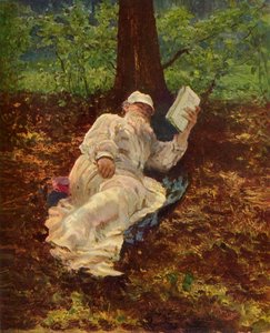 "Leo Nikolajevitš Tolstoi lepää metsässä", 1891, 1965. tekijältä Ilya Efimovich Repin