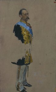 Kreivi Dmitri Andrejevitš Tolstoin muotokuva 1823-1889, 1885 tekijältä Ilya Efimovich Repin