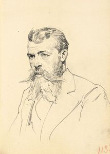 Muotokuva miehestä, jolla on viikset ja parta, c. 1872-1875 tekijältä Ilya Efimovich Repin