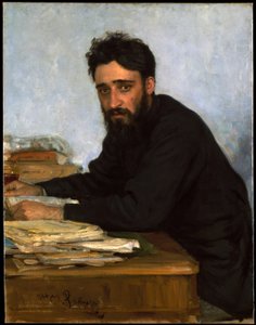 Muotokuva kirjailijasta Vsevolod M. Garshin 1855-1888, 1880-luku tekijältä Ilya Efimovich Repin