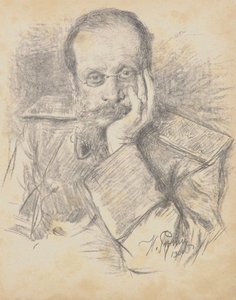 Säveltäjä César Antonovich Cuin muotokuva 1835-1918, 1900. tekijältä Ilya Efimovich Repin