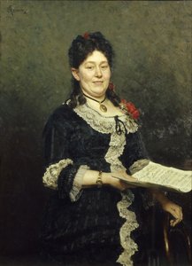 Oopperalaulaja Alexandra Molasi muotokuva 1845-1929, 1883 tekijältä Ilya Efimovich Repin
