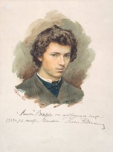 Omakuva - Repin, Ilja Jefimovitš (1844-1930) - 1866 - Vesiväri paperille - 35x26 - Yksityiskokoelma tekijältä Ilya Efimovich Repin