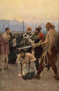 Pyhä Nikolaus Myran pelastaa kolme viatonta kuolemalta tekijältä Ilya Efimovich Repin