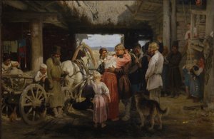 Rekrytoidun jäähyväiset, 1879 tekijältä Ilya Efimovich Repin
