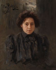 Taiteilijan tyttären Nadezhda Repinan muotokuva, 1898. tekijältä Ilya Efimovich Repin