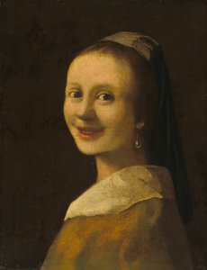 Hymyilevä tyttö tekijältä Imitator of Johannes Vermeer