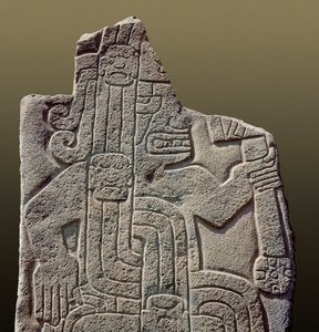 Inka-sivilisaatio: soturia edustava helpotus (kivi)