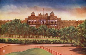 Delhi Gate, Agran linnoitus (värivalokuva) tekijältä Indian photographer