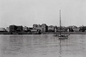 Intia: Bombayn näkymä satamasta (s/w-kuva). tekijältä Indian photographer