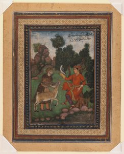 Haukkametsästäjä ja riistanvartija, n.1600 (wc paperilla) tekijältä Indian School