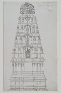Viisikerroksinen gopuram tekijältä Indian School