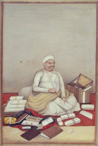 Lisää 27255 fol.96v Sudra Caste, jota edustaa kirjanpitäjä eversti James Skinnerin (1778-1841) kokoamasta Tashrih al-aqvam -käsikirjoituksesta 1825 (akvarelli paperille) tekijältä Indian School