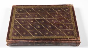Mughal-dynastian sukututkimusalbumi, 1855 (nahkaa kultaisilla yksityiskohdilla) tekijältä Indian School