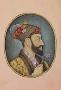 Aurangzeb Bahadur pitelee iiris, n. 1650 (läpinäkymätön wc ja kultaa paperilla) tekijältä Indian School