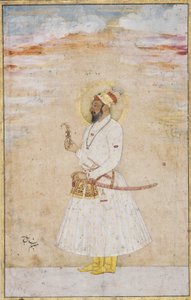Azim us Shan Bahadur, n. 1720 (läpinäkymätön wc ja kultaa paperilla) tekijältä Indian School