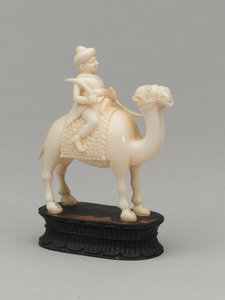 Musta ritari, shakkinappula, Intia, noin 1820 tekijältä Indian School