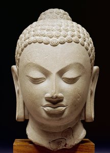 Buddha Head, Sarnath-kulttuuri, 500 jKr (puhdas hiekkakivi)