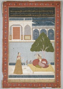 Desvarati Ragini, päivätty 1768 (tempera paperille) tekijältä Indian School