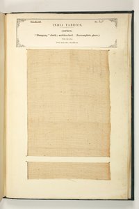 Dungary Cloth, Salem, Madras, kokoelmasta The Collection of the Textile Manufacturers of India, kirjoittanut John Forbes Watson, julkaistu vuonna 1866 tekijältä Indian School