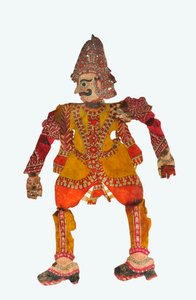 Jättiläinen varjonukke Karnatakasta (nahkaa) tekijältä Indian School