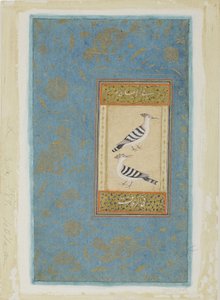 Hoopoes, n. 1590 (läpinäkymätön wc ja kultaa paperilla) tekijältä Indian School