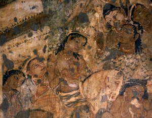 INDIAN ART: 19., 2. vuosisata eKr. (fresko). tekijältä Indian School