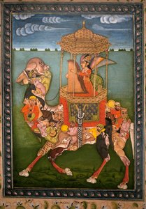 Maaginen kameli. Maalattu miniatyyri, noin 1750, Rajasthanin ja Paharin (Intia) taidetta. Korean kansallismuseo, Soul (Etelä-Korea). tekijältä Indian School