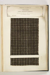 Materiaali Pantaloonsille, Loodianalle, Punjabille, Piece Goods, kokoelmasta The Collection of the Textile Manufacturers of India, John Forbes Watson, julkaistiin vuonna 1866 tekijältä Indian School