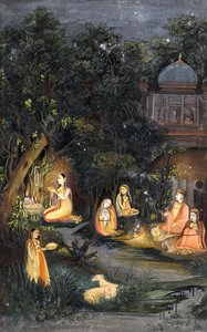 Yöpalvonta ja juhlat, noin 1770 tekijältä Indian School