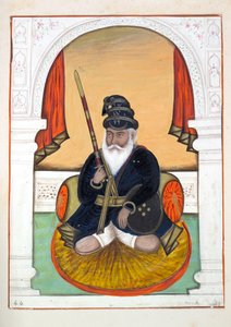 Nutta Singh Akali, kirjasta The Kingdom of the Punjab, its Rulers and Chiefs, osa II, 30 akvarellitutkimuksen osio tuntemattomalta intialaiselta taiteilijalta, n. 1840 (wc paperilla)