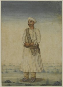 Miehen muotokuva (akvarelli paperille) tekijältä Indian School