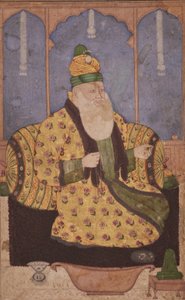 Sufisheikin muotokuva, n. 1670 (läpinäkymätön wc ja kultaa paperilla) tekijältä Indian School