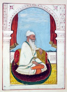 Rajah Lal Singh, kirjasta The Kingdom of the Punjab, its Rulers and Chiefs, osa I, 27 akvarellitutkimuksen osio tunnistamattomalta intialaiselta taiteilijalta, n. 1840 (wc paperilla) tekijältä Indian School