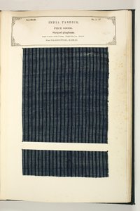 Striped Gingham, Palamcottah, Madras, Piece Goods, kokoelmasta The Collection of the Textile Manufacturers of Indian, kirjoittanut John Forbes Watson, julkaistu vuonna 1866 tekijältä Indian School