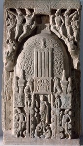 Stupalaatta (reliefifragmentti, 225-325) tekijältä Indian School