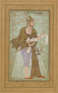 Bijapurin sulttaani Ali Adilshah I, Albumin folio maalauksella, n. 1590 tekijältä Indian School