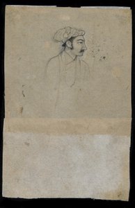 Sultan Khurram (Shah Jahan) (muste paperille) tekijältä Indian School