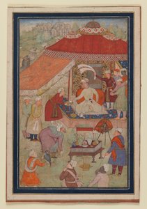 Telttaleiri, 1580-1595 (läpinäkymätön wc ja kultaa paperilla) tekijältä Indian School