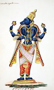 Varaha, Vishnun villisian avatar (wc paperilla) tekijältä Indian School