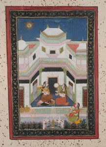 Vilaval Ragini, n. 1790 (guassi paperille, kultainen koristelu) tekijältä Indian School