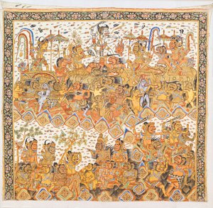 Ramayana (balilainen väri kankaalle) tekijältä Indonesian Indonesian
