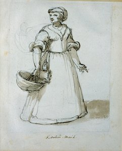 Keittiön palvelija (kynä ja muste paperille) tekijältä Inigo Jones