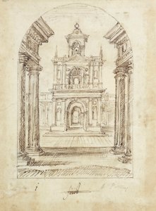 Palatsi (kynä ja muste paperille) tekijältä Inigo Jones