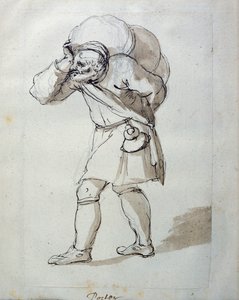 Kantaja kuormattuna (kynä ja muste paperille) tekijältä Inigo Jones