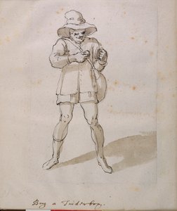 Tider-laatikoiden myyjä (kynä ja muste paperille) tekijältä Inigo Jones